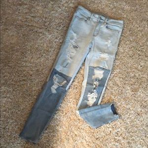 Distressed jeans